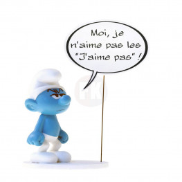 The Smurfs Collectoys Comics Speech socha Grouchy Smurf 22 cm *French Version*